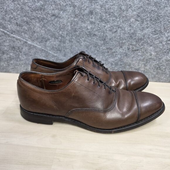 Allen Edmonds Park Avenue 10 E Brown Leather Cap Toe Oxford Shoes 5845 Men's - Picture 1 of 14